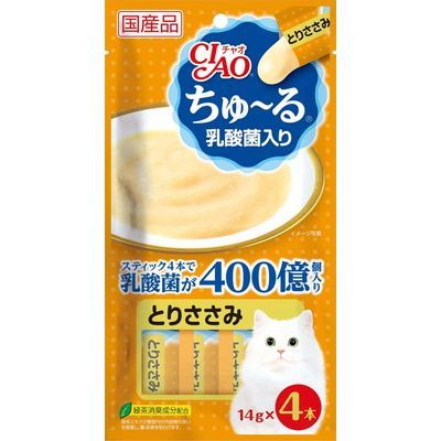 INABA CIAO Cat Snack Japanese Meat Paste Probiotic Chicken 14g x 4 pcs SC-233