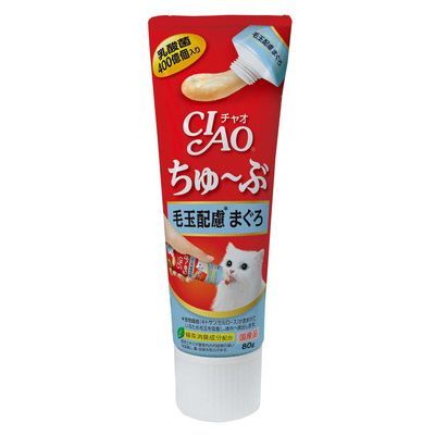 INABA CIAO Cat Snack Toothpaste Probiotic Tuna Sauce Meat Paste Formula 80g #CS-151