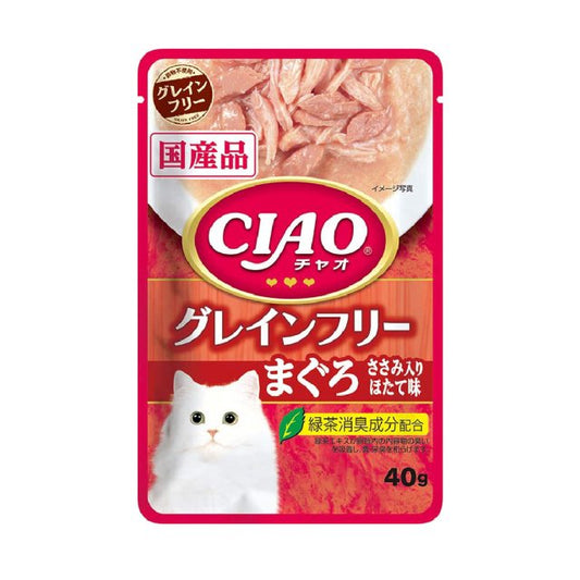 INABA CIAO Japan Cat Wet Food Scallop Chicken Tuna Recipe 40g #IC-361  