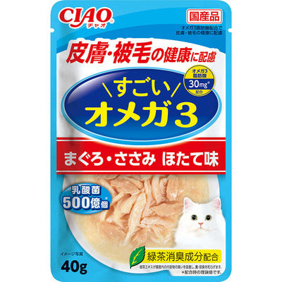INABA CIAO Japan Cat Wet Food Tuna Chicken Scallop Recipe 40g #IC-468  