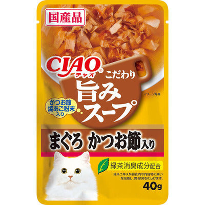 INABA CIAO Japan Cat Wet Food Tuna and Dried Bonito Flakes Recipe 40g #IC-354  