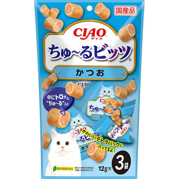 INABA CIAO Japanese Cat Treat Creamy Bites Bonito Flavor 12g x 3 #CS-173  