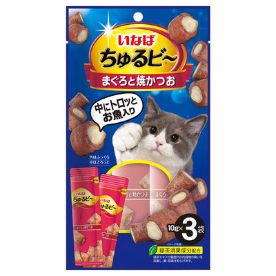 INABA CIAO Japanese Cat Treat Creamy Bites Tuna + Grilled Bonito Flavor 10g x 4 #QSC-271  
