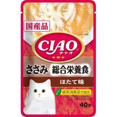 INABA CIAO Japanese Cat Wet Food Chicken + Scallop Flavor Balanced Nutrition Formula 40g #IC-323  