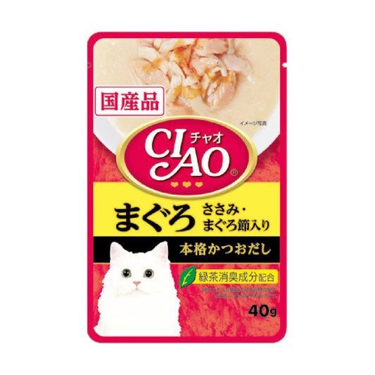 INABA CIAO Japanese Cat Wet Food Tuna + Chicken + Katsuobushi Bonito Broth Formula 40g #IC-208  