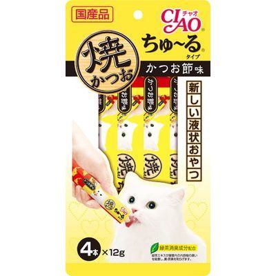INABA CIAO Japanese Meat Paste Grilled Bonito Sauce Dried Bonito Flavor 12g x 4 pcs #4R-104