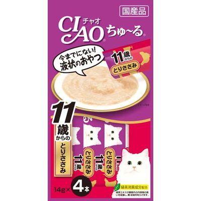 INABA CIAO Japanese Meat Paste Senior Cat 11+ Chicken Sauce 14g x 4 pcs #4SC-78
