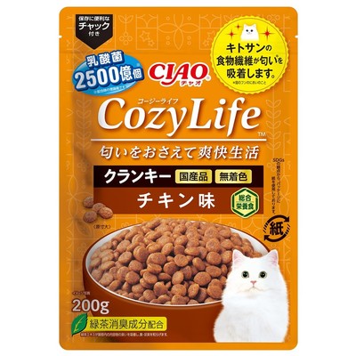 INABA CIAO Lactic Acid Bacteria & Chitosan Cat Food - Chicken Flavor 200g P-373  