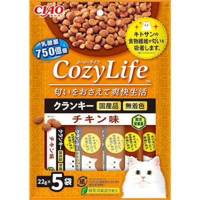 INABA CIAO Lactic Acid Bacteria & Chitosan Cat Food - Chicken Flavor (22g x5) P-323  