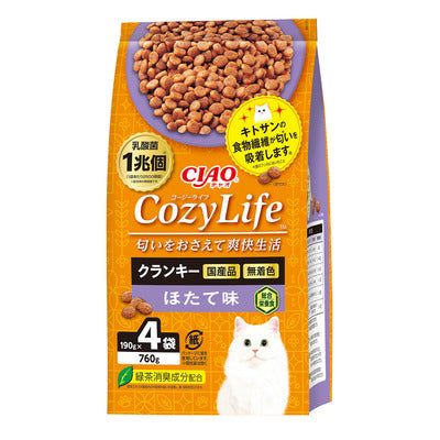 INABA CIAO Lactic Acid Bacteria & Chitosan Cat Food - Scallop Flavor (190g x4) P-334  