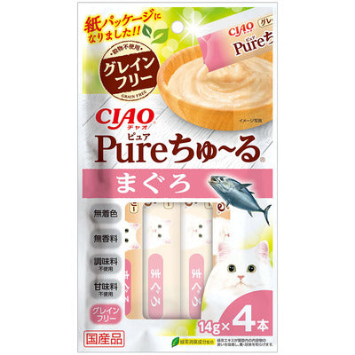 INABA CIAO Pure Japanese Meat Paste - Tuna + Bonito 14g x4 SC-321