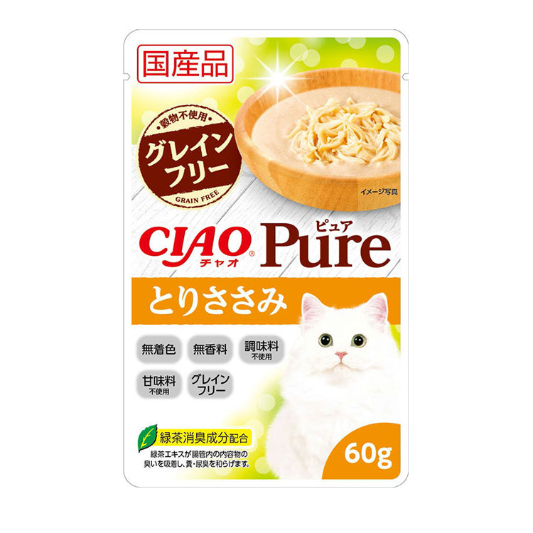 INABA CIAO Pure Wet Cat Food - Chicken 60g IC-374