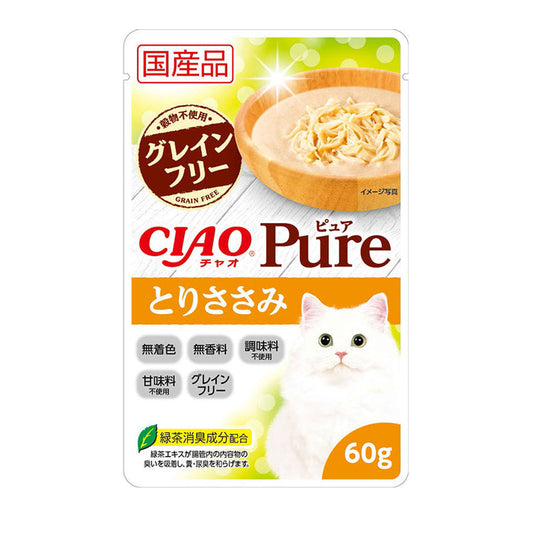 INABA CIAO Pure Wet Cat Food - Chicken 60g IC-374