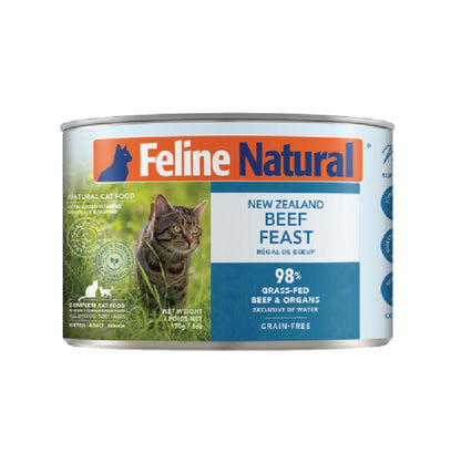 Feline Natural F9 主食貓罐頭 貓濕糧 牛肉盛宴170克 #2450 (包裝隨機提供)