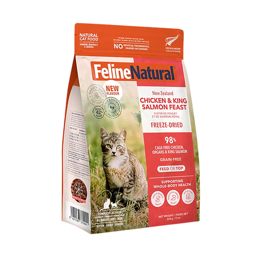 Feline Natural Chicken & King Salmon Feast 320 g for Cat
Feline Natural 凍乾貓糧 雞肉及國王三文魚盛宴 320 g 