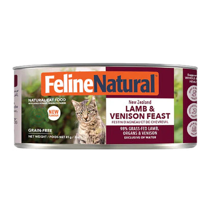 Feline Natural Lamb & Venison Feast Cat Can 85g
F9 Feline Natural 羊肉及鹿肉盛宴主食貓罐頭 85g 