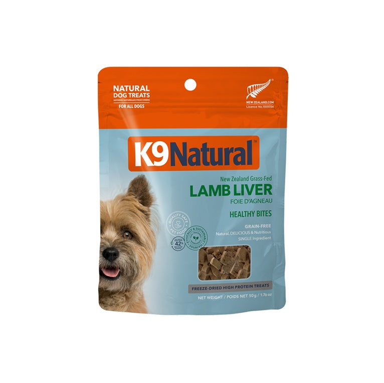 K9 Natural_Lamb Liver Bites 50g Freeze-Dried Dog Food