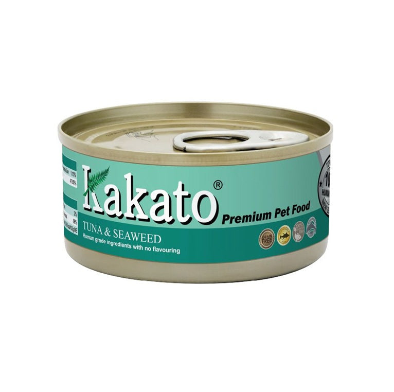 Kakato57190 Premium Pet Food Tuna & Seaweed Cat Dog Canned 70g #719