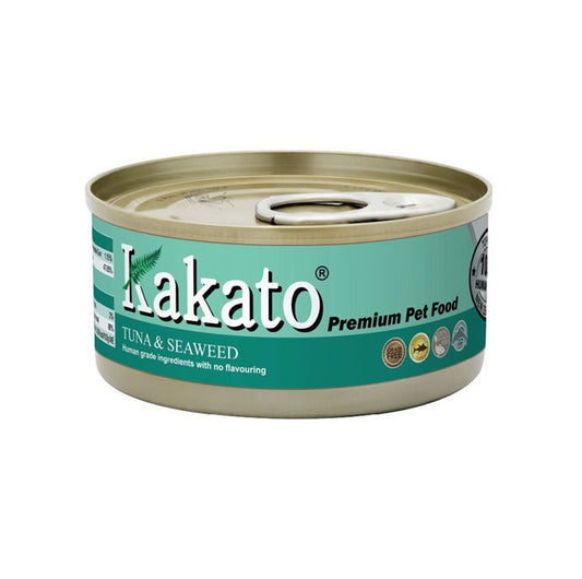Kakato57190 Premium Pet Food Tuna & Seaweed Cat Dog Canned 70g #719