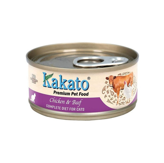 Kakato Premium Pet Food Chicken & Beef Complete Diet for Cats 70g #763
