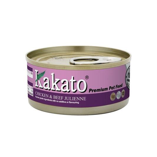 Kakato Premium Pet Food Chicken & Beef Julienne Cat Dog Canned 70g #704
