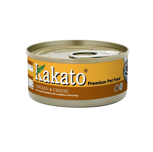 Kakato Premium Pet Food Chicken & Cheese Cat Dog Canned 70g #716