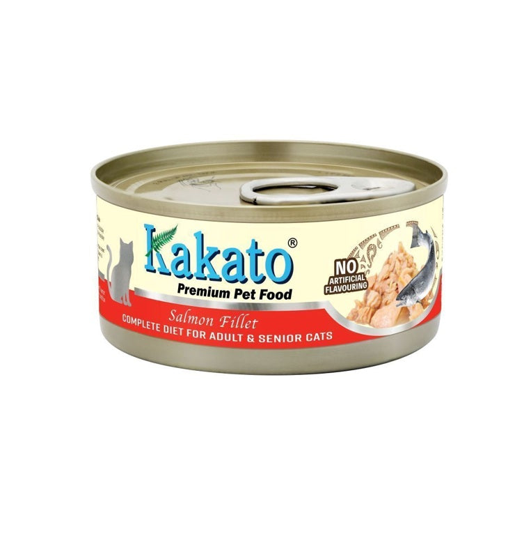 Kakato Premium Pet Food Salmon Fillet Complete Diet for Adult & Senior Cats 70g #774