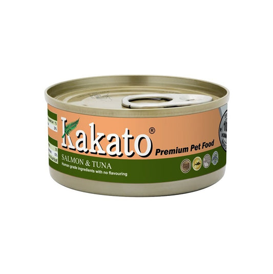 Kakato Premium Pet Food Salmon & Tuna Cat Dog Canned 70g #714