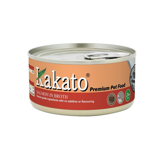 Kakato Premium Pet Food Salmon in Broth Cat Dog Canned 170g #807