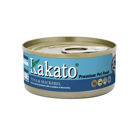 Kakato Premium Pet Food Tuna & Mackerel Cat Dog Canned 70g #715