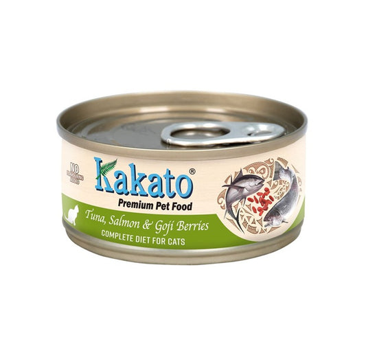 Kakato Premium Pet Food Tuna, Salmon & Goji berry Complete Diet for Cats 70g #767 [Random Package]