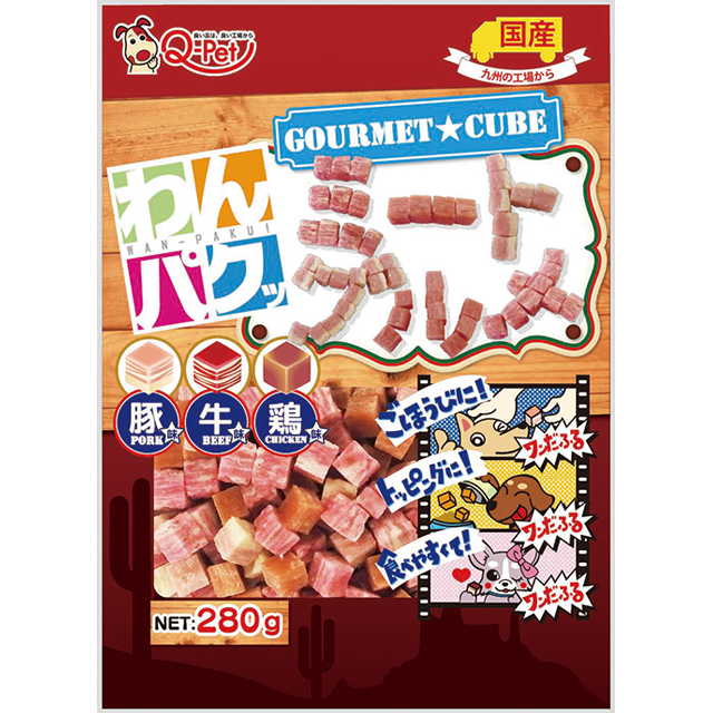 Kyushu Pet Assorted Meat Pieces Pork + Beef + Chicken 300g KQ831