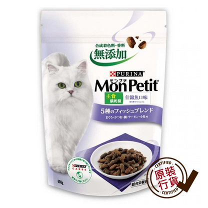 MON-PETIT-Complete-Dry-Cat-Food-Variety-Fish-Flavor-600g