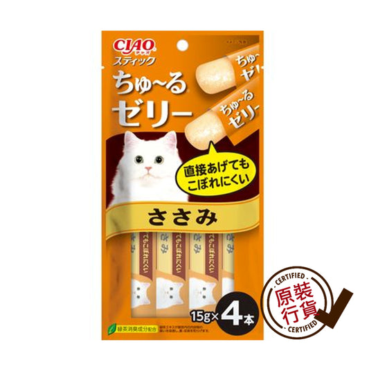 INABA〈CIAO〉貓零食 日本果凍片 雞肉味 15g x 4條裝 TSC-123 (包裝隨機提供)