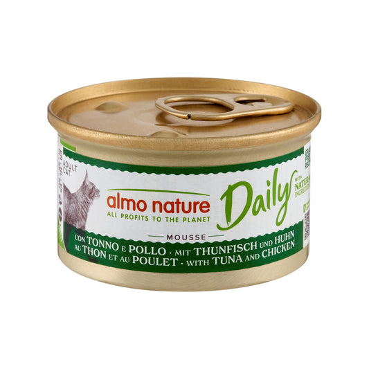 almo nature Daily Mousse 成貓罐頭 - 慕絲主食系列 吞拿魚+雞肉配方 85g #148 [新舊包裝隨機提供]