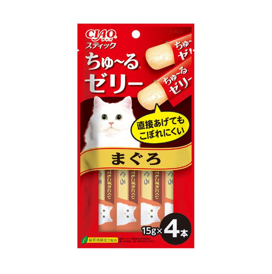INABA〈CIAO〉貓零食 日本果凍片 吞拿魚味 15g x 4條裝 TSC-121
