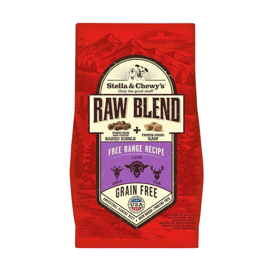 Stella & Chewy's Raw Blend Baked Kibble for Dogs Free Range Recipe Dog Dry Food 22lb SCRB010
