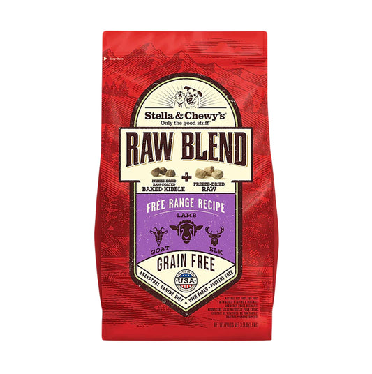 Stella & Chewy's Raw Blend Baked Kibble for Dogs Free Range Recipe Dog Dry Food 3.5lb SCRB007