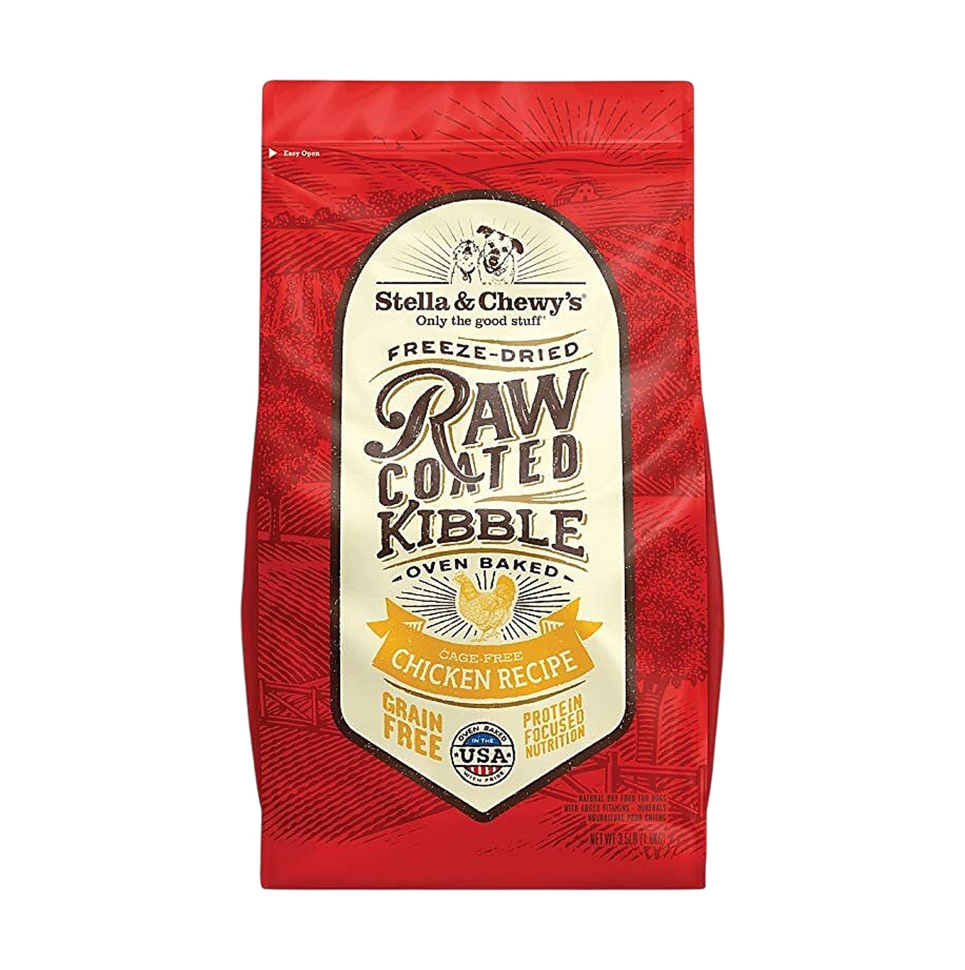 Stella & Chewy's Raw Coated Baked Kibble Cage-Free Chicken Recipe Dog Dry Food 3.5lb SCRC004