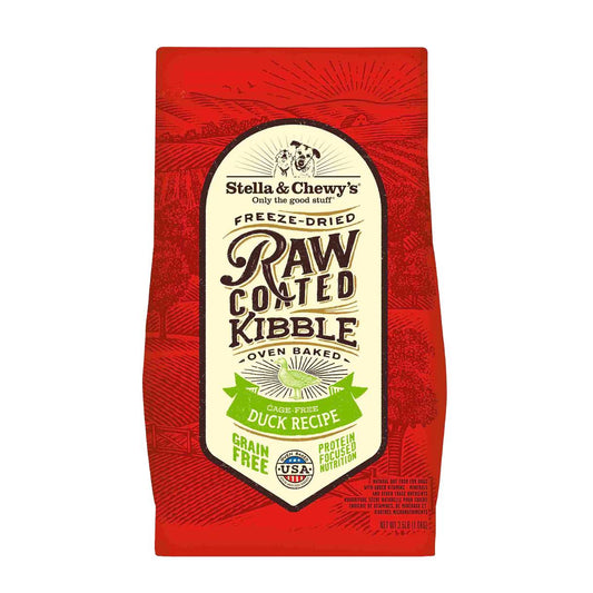Stella & Chewy's Raw Coated Baked Kibble Cage-Free Duck Recipe Dogs Dog Dry Food 22lb SCRC012