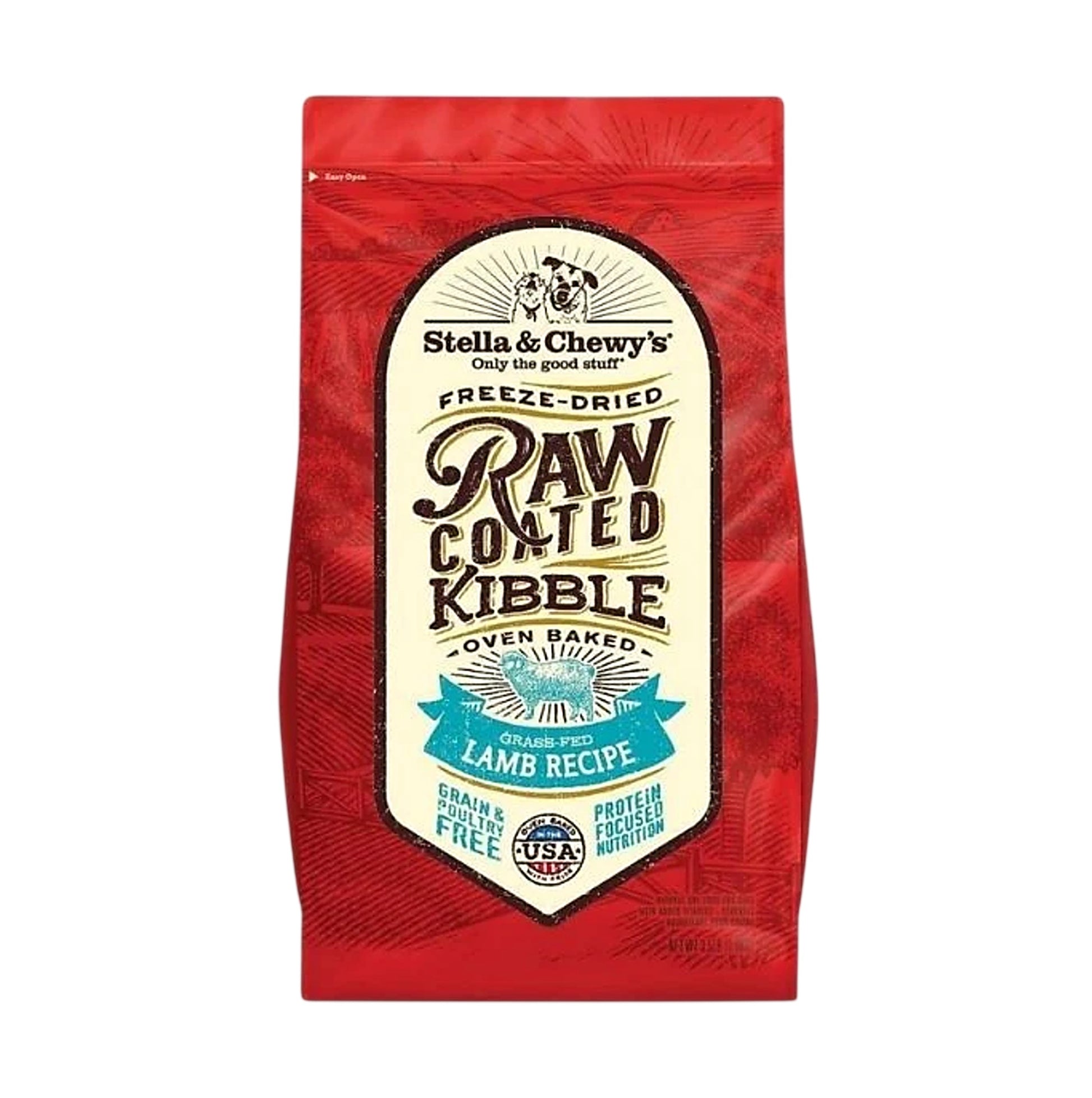 Stella & Chewy's Raw Coated Baked Kibble Lamb Recipe Dog Dry Food 22lb SCRC014