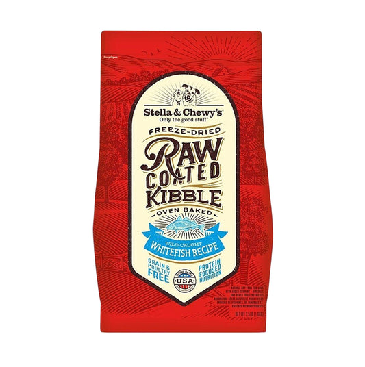 Stella & Chewy's Raw Coated Baked Kibble Whitefish Recipe Dog Dry Food 3.5lb SCRC009