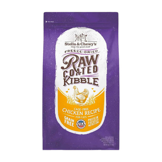 Stella & Chewy's Raw Coated Kibble Cage-FreeChicken Recipe Cat Dry Food 10lb CRC-CFC-10