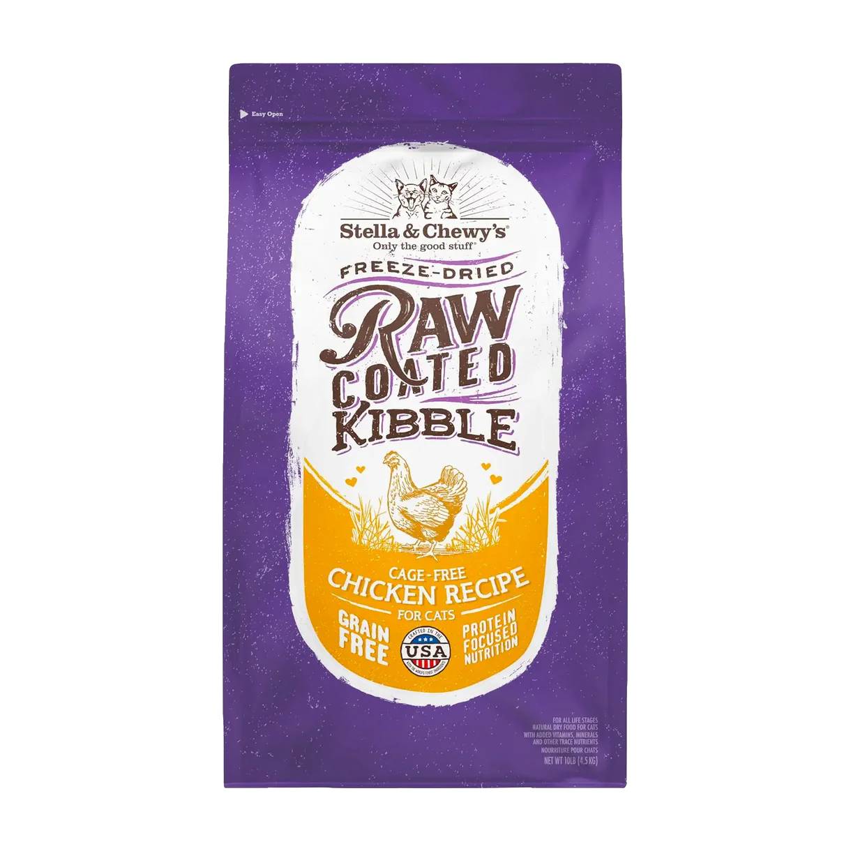 Raw Coated Kibble Cage-FreeChicken Recipe Cat Dry Food 5lb CRC-CFC-5