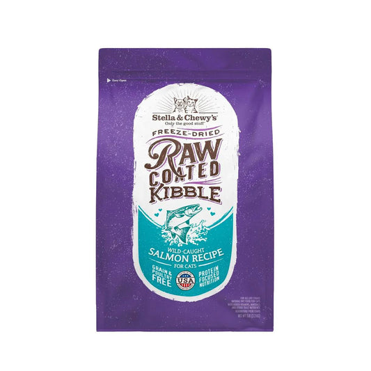Raw Coated Kibble Wild-Caught Salmon Recipe Cat Dry Food 2.5lb CRC-WCS-2.5
