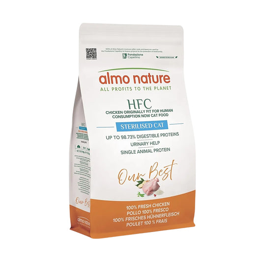almo nature HFC Sterilised Dry Cat Food Fresh Chicken 300g #9133