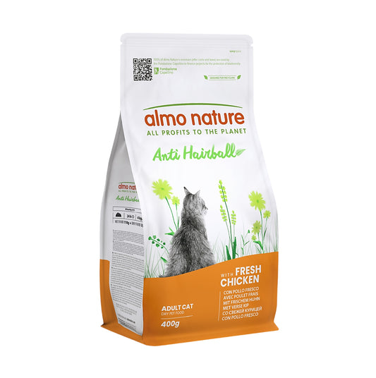 almo nature Holistic Anti Hairball Fresh Chicken Dry Adult Cat Food 400g #663