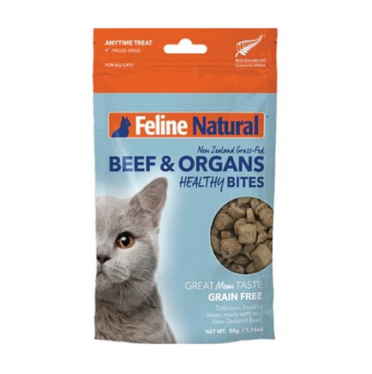 [特價]Feline Natural 冷凍脫水牛肉&牛內臟貓小食 50g