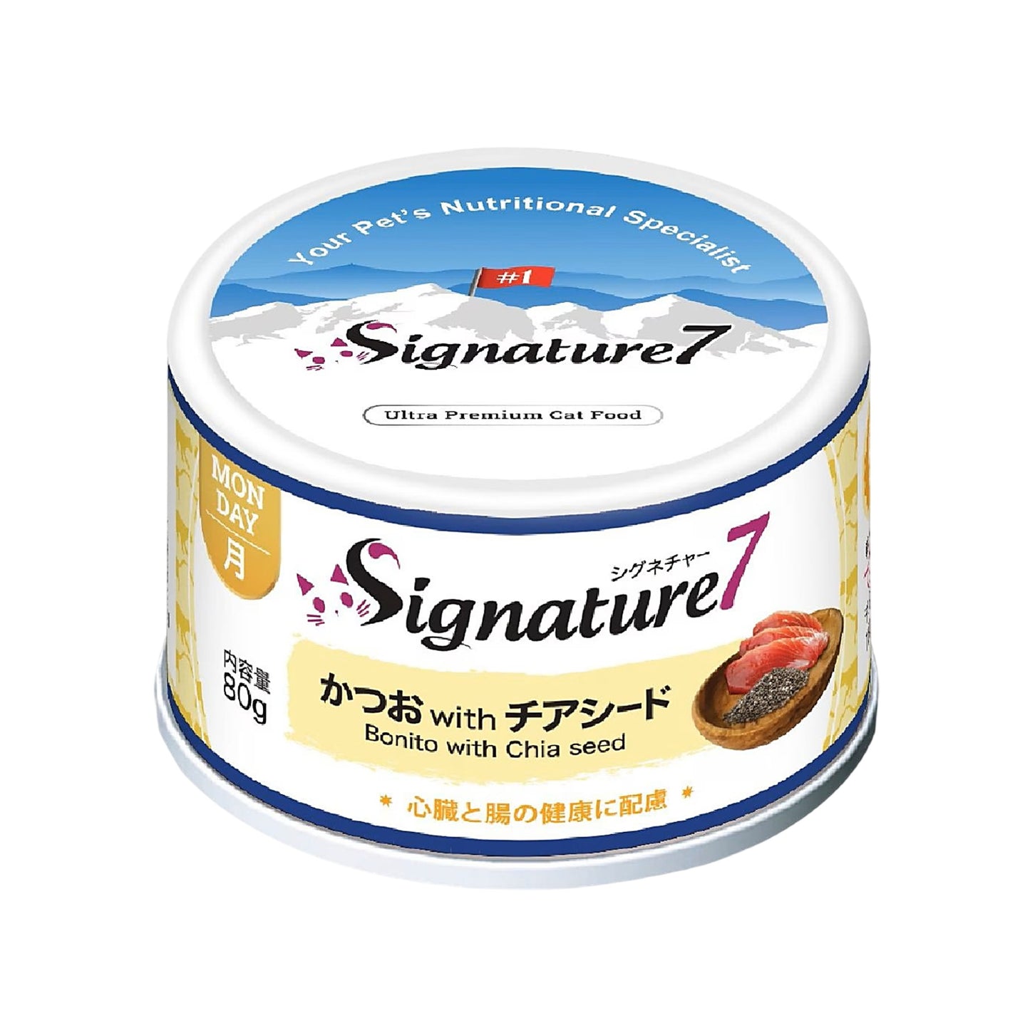 Signature7 星期一 - 鰹魚 雞肉 奇亞籽 全貓罐頭 80g