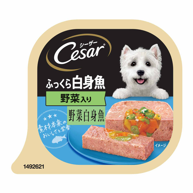 Cesar 西莎 日式 狗濕糧 野菜 白身魚